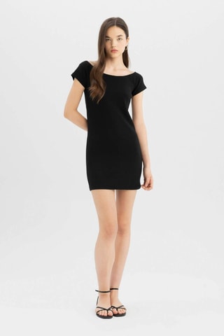 Vestido justo - Preto