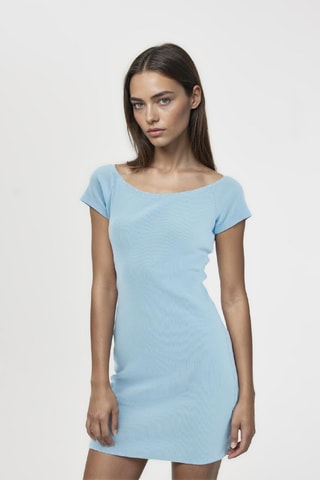 Vestido justo - Azul-claro