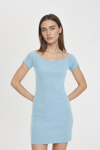 Vestido justo - Azul-claro