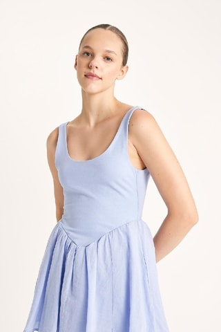 Vestido estilo patinadora - Índigo