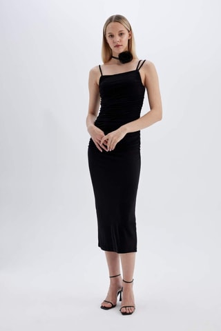 Vestido justo - Preto