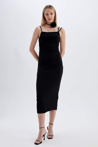 Vestido justo - Preto