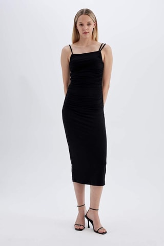 Vestido justo - Preto