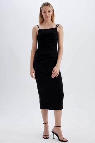 Vestido justo - Preto