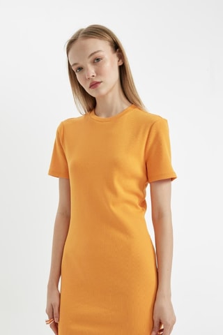 Vestido justo - Laranja