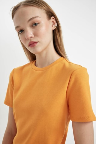 Vestido justo - Laranja