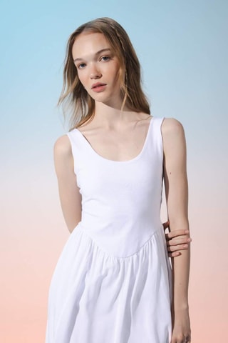 Vestido estilo patinadora - Branco
