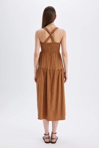 Vestido midi - Castanho
