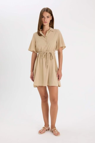 Vestido estilo patinadora - Bege