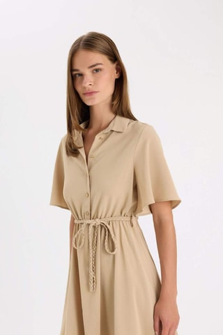 Vestido estilo patinadora - Bege