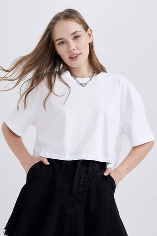 T-shirt cropped - Branco