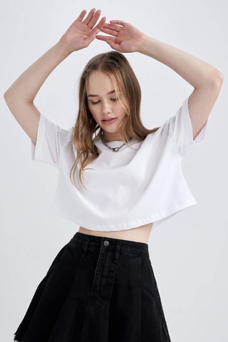 T-shirt cropped - Branco