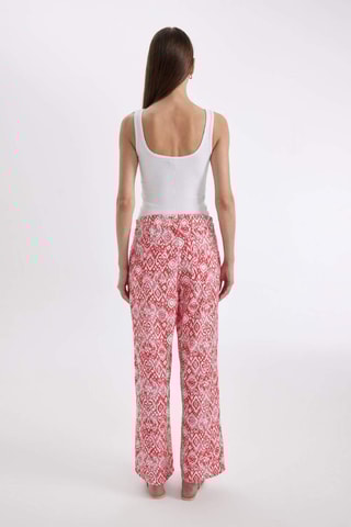 Calças wide legs - Vermelho