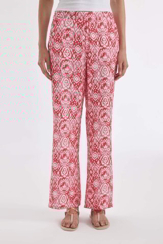Calças wide legs - Vermelho