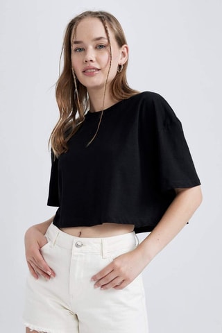 T-shirt cropped - Preto
