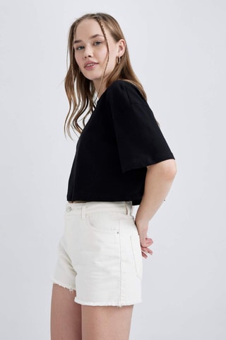 T-shirt cropped - Preto
