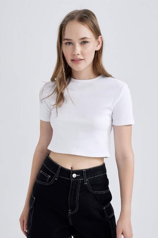 T-shirt cropped - Branco