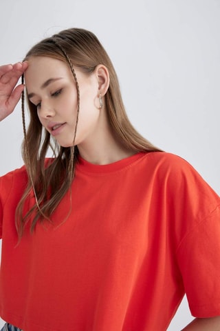 T-shirt cropped - Laranja