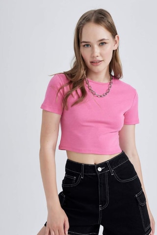 T-shirt cropped - Rosa