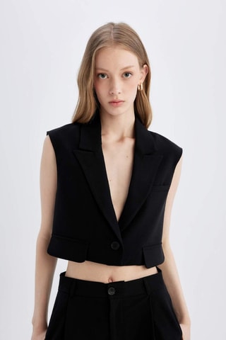 Blazer sem mangas - Preto