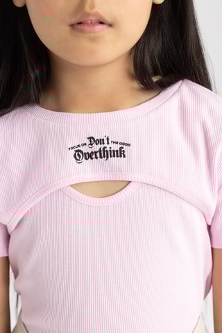 T-shirt e camisola de alças - Rosa