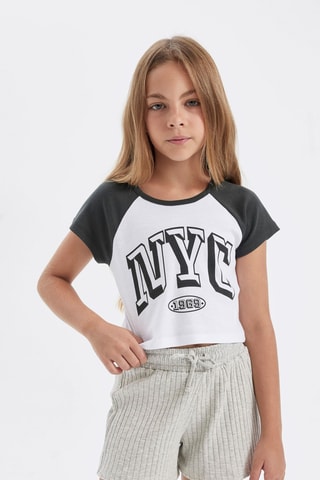 T-shirt - Branco e antracite