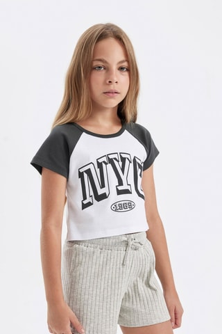 T-shirt - Branco e antracite