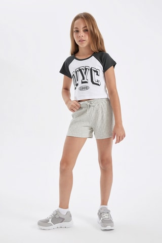 T-shirt - Branco e antracite