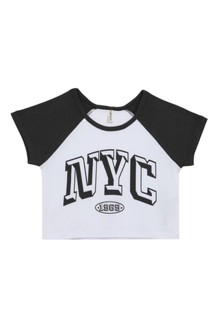T-shirt - Branco e antracite