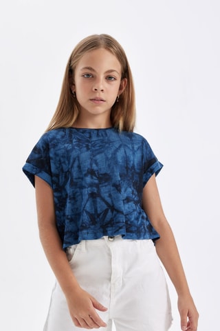 T-shirt tie and dye - Azul-escuro