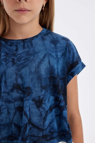 T-shirt tie and dye - Azul-escuro