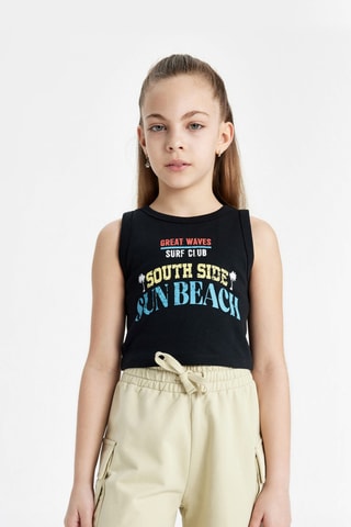 Camisola de alças - Preto