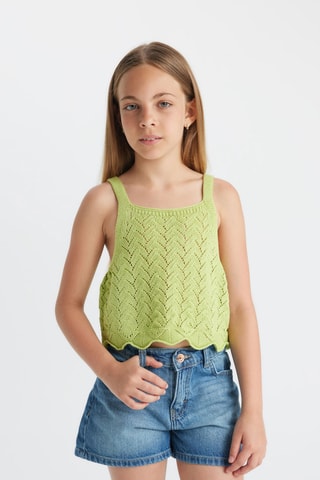 Camisola de alças - Verde-claro