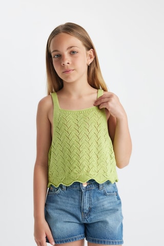 Camisola de alças - Verde-claro
