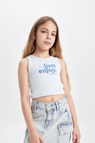 Camisola de alças - Azul-claro