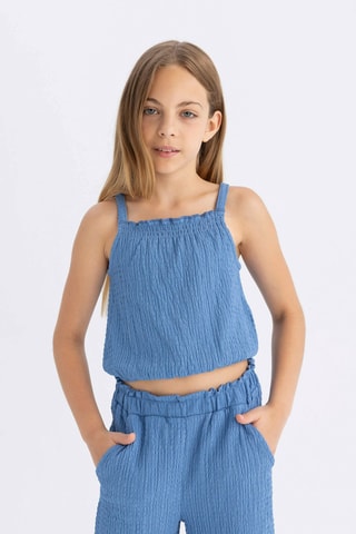 Camisola de alças - Azul