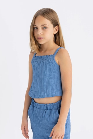 Camisola de alças - Azul