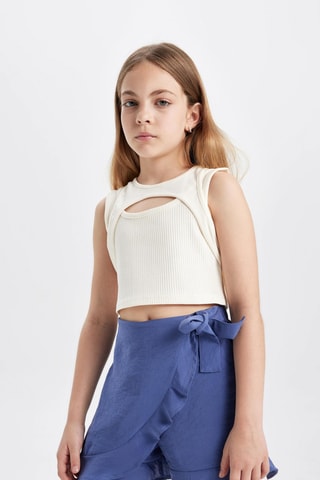 Camisola de alças - Esbranquiçado