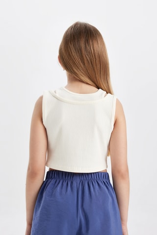 Camisola de alças - Esbranquiçado