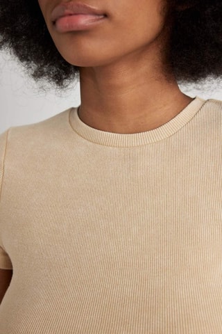 T-shirt cropped - Bege