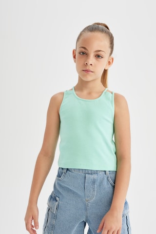 Camisola de alças - Verde-menta
