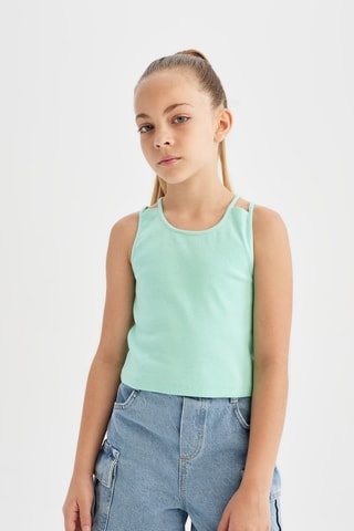 Camisola de alças - Verde-menta