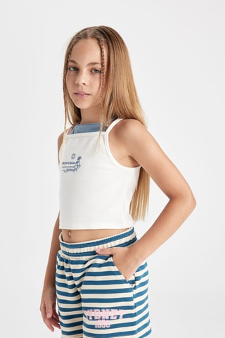 Camisola de alças - Cru