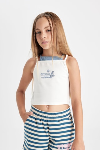 Camisola de alças - Cru