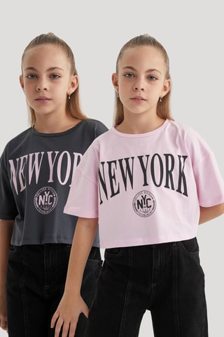 2 t-shirts - Antracite e rosa