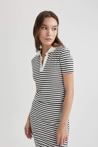 T-shirt slim - Branco e preto