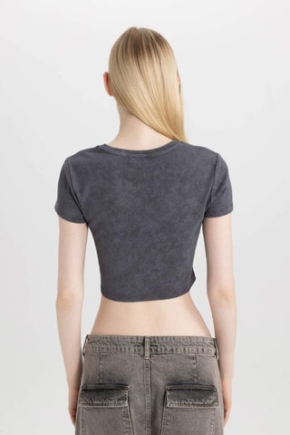 Crop top slim - Antracite