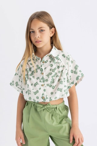 Camisa - Branco e verde