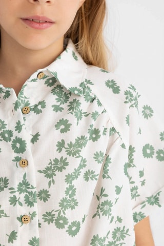 Camisa - Branco e verde