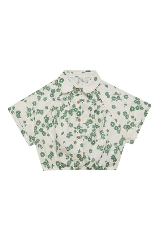 Camisa - Branco e verde